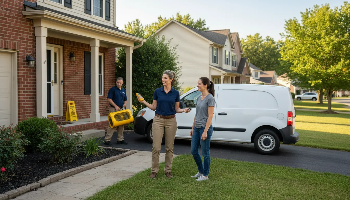 Water restoration image for Dehumidification And Cleanup Services in Burna, KY